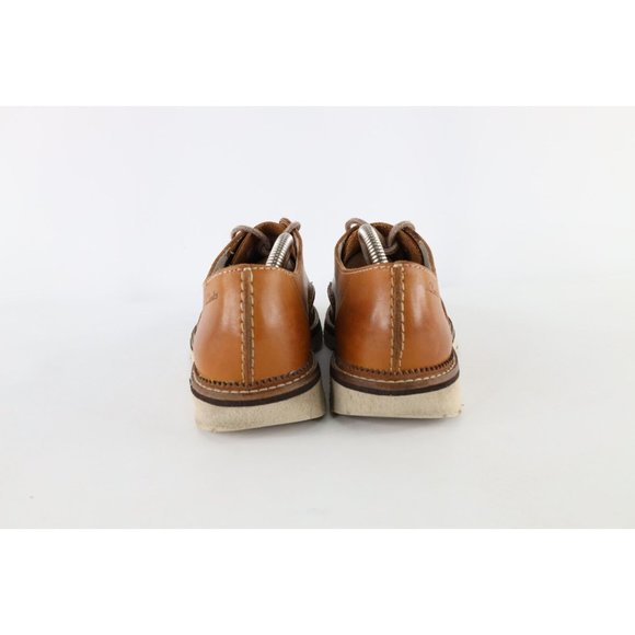 Clarks Mens 7.5 M Distressed Leather Chunky Leather Frelan Walk Oxford Shoes main image 6